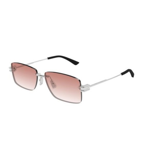 Occhiali da sole uomo Luxury Bottega Veneta BV1126S 007 silver silver red nuova collezione 2