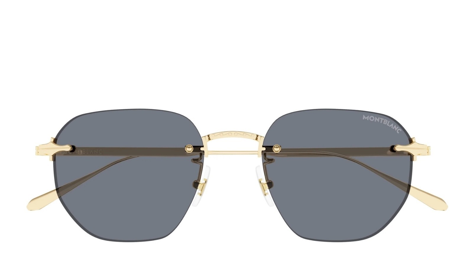 Occhiali da sole uomo Luxury Montblanc MB0405S 001 gold gold grey nuova collezione