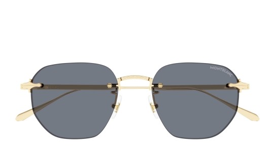 Occhiali da sole uomo Luxury Montblanc MB0405S 001 gold gold grey nuova collezione