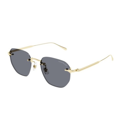 Occhiali da sole uomo Luxury Montblanc MB0405S 001 gold gold grey nuova collezione 2