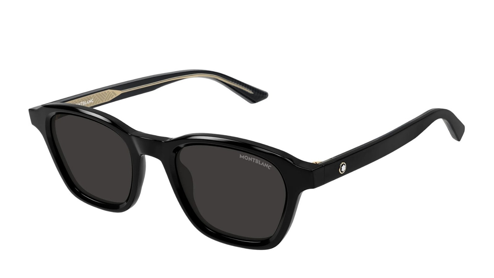 Occhiali da sole uomo Luxury Montblanc MB0384S 001 black black grey nuova collezione