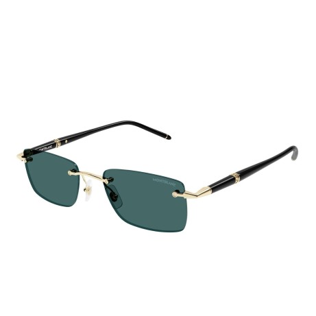 Occhiali da sole uomo Luxury Montblanc MB0344S 006 gold black green nuova collezione 2