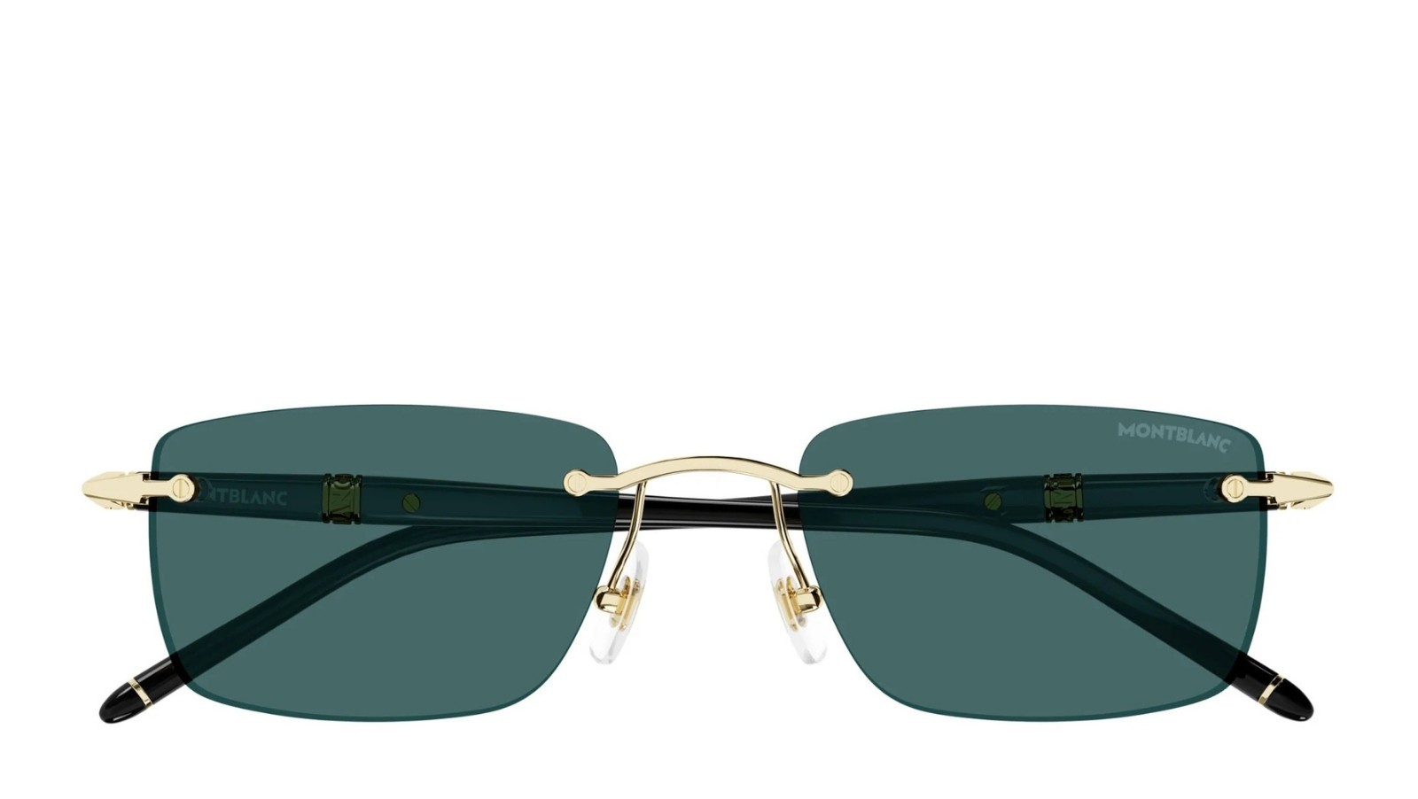 Occhiali da sole uomo Luxury Montblanc MB0344S 006 gold black green nuova collezione