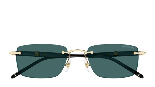 Occhiali da sole uomo Luxury Montblanc MB0344S 006 gold black green nuova collezione