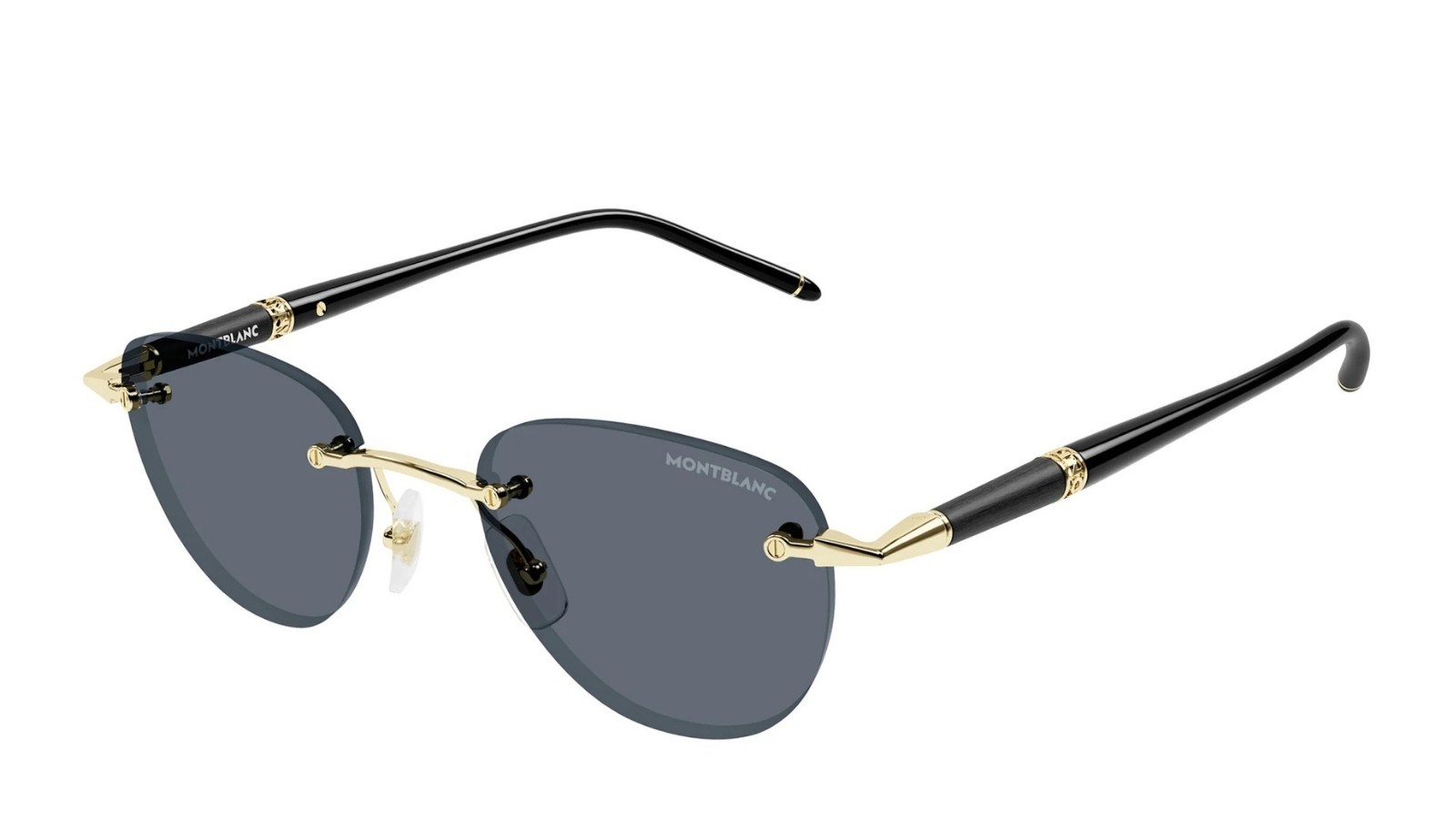 Occhiali da sole uomo Luxury Montblanc MB0412S 001 gold black grey nuova collezione