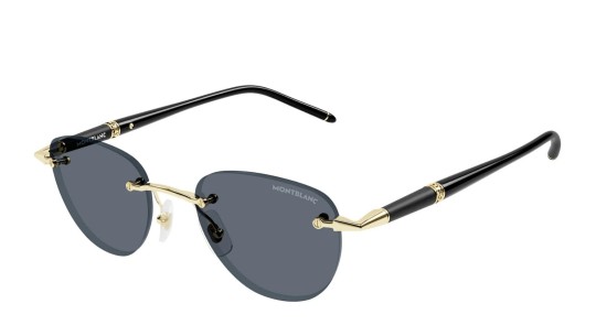 Occhiali da sole uomo Luxury Montblanc MB0412S 001 gold black grey nuova collezione