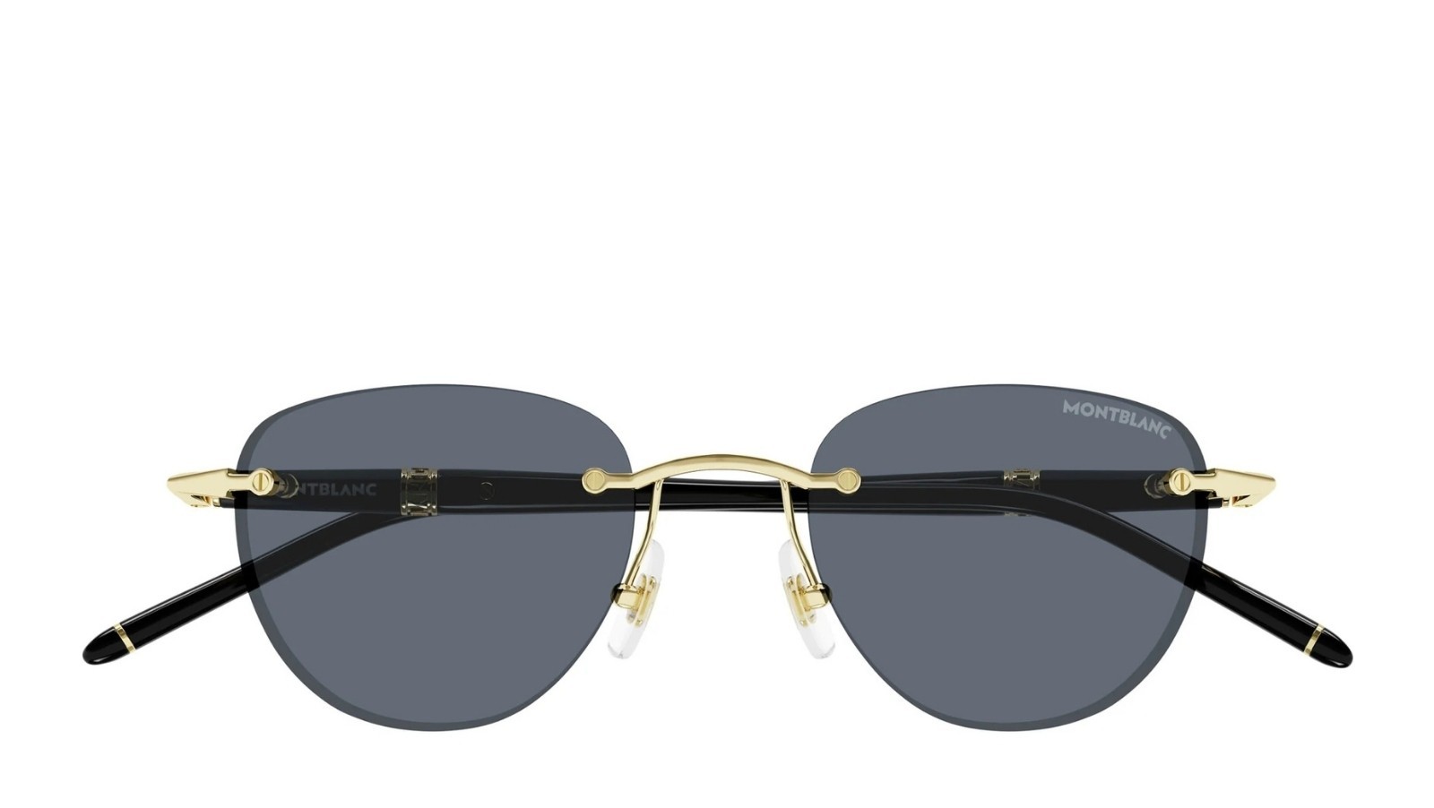 Occhiali da sole uomo Luxury Montblanc MB0412S 001 gold black grey nuova collezione