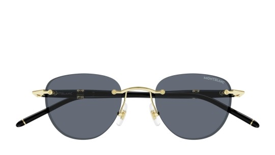 Occhiali da sole uomo Luxury Montblanc MB0412S 001 gold black grey nuova collezione