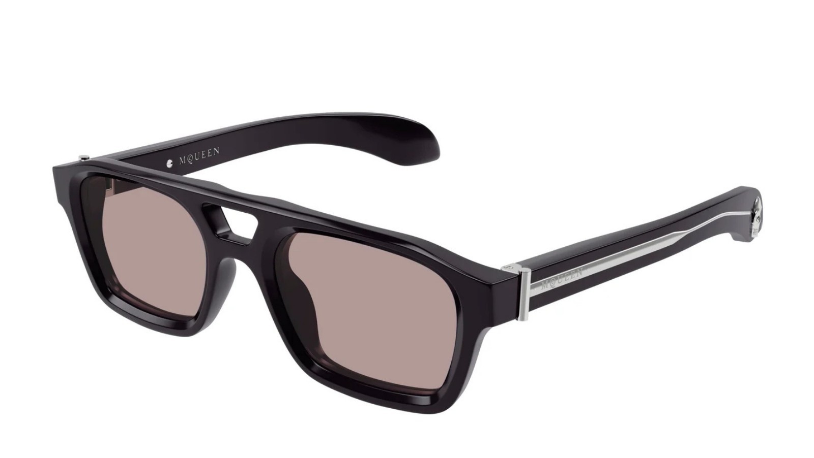 Occhiali da sole uomo Luxury Alexander Mcqueen AM0505S 004 violet violet brown nuova collezione