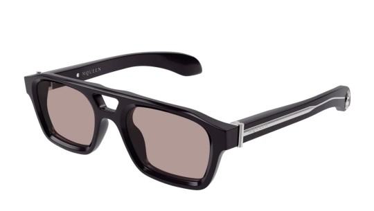 Occhiali da sole uomo Luxury Alexander Mcqueen AM0505S 004 violet violet brown nuova collezione