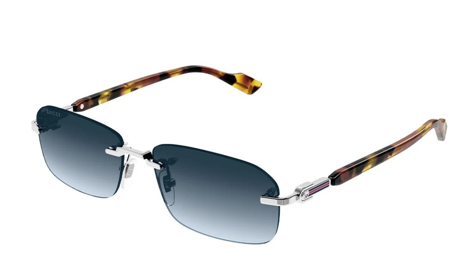 Occhiali da sole uomo Luxury Gucci GG1221S 007 silver havana blue nuova collezione