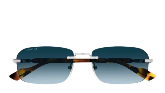 Occhiali da sole uomo Luxury Gucci GG1221S 007 silver havana blue nuova collezione