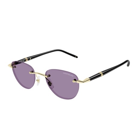 Occhiali da sole uomo Luxury Montblanc MB0412S 002 gold black violet nuova collezione 2
