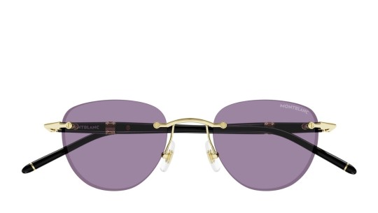 Occhiali da sole uomo Luxury Montblanc MB0412S 002 gold black violet nuova collezione