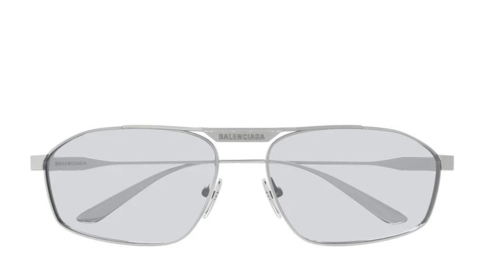 Occhiali da sole uomo Luxury Balenciaga BB0416S 002 silver silver grey nuova collezione