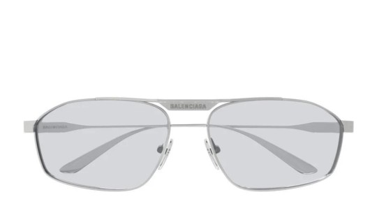 Occhiali da sole uomo Luxury Balenciaga BB0416S 002 silver silver grey nuova collezione