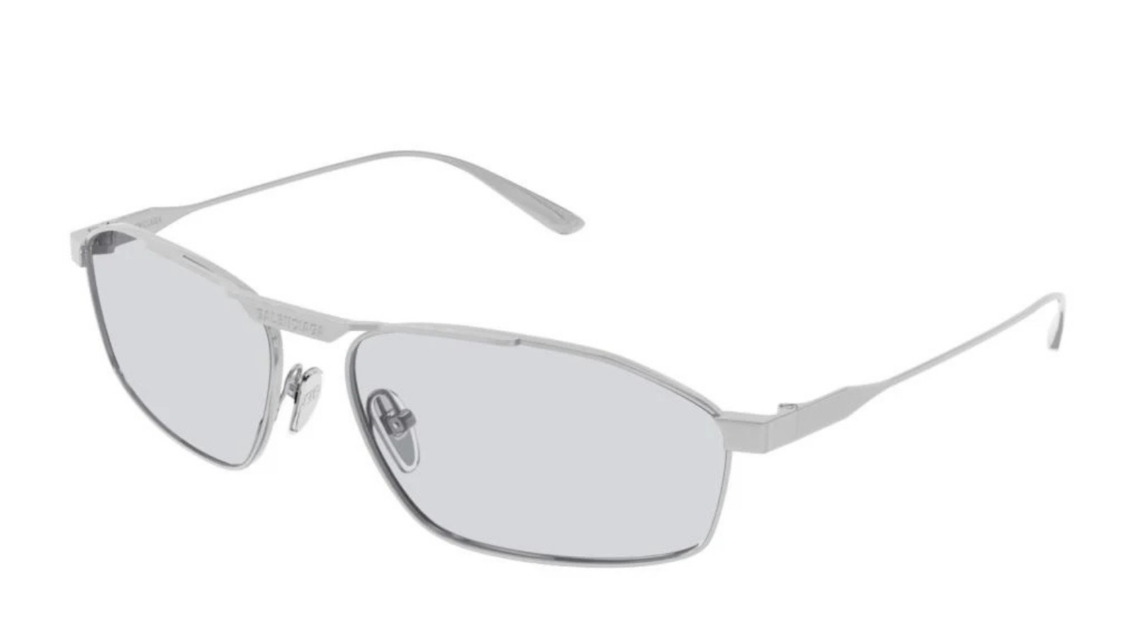 Occhiali da sole uomo Luxury Balenciaga BB0416S 002 silver silver grey nuova collezione