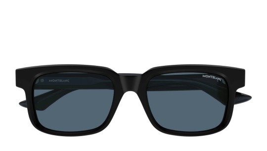 Occhiali da sole uomo Luxury Montblanc MB0383S 003 black black blue nuova collezione