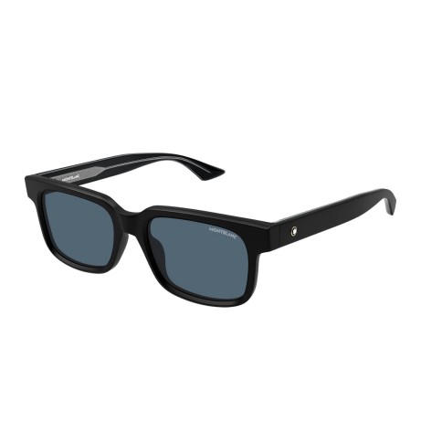 Occhiali da sole uomo Luxury Montblanc MB0383S 003 black black blue nuova collezione 2