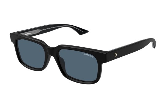 Occhiali da sole uomo Luxury Montblanc MB0383S 003 black black blue nuova collezione