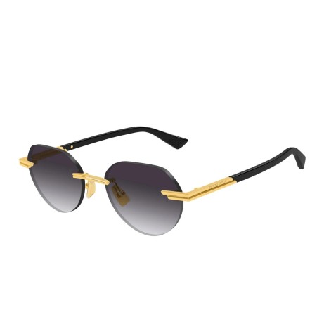 Occhiali da sole uomo Luxury Bottega Veneta BV1379S 001 gold gold grey nuova collezione 2