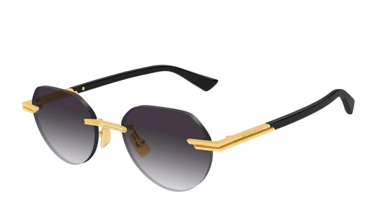 Occhiali da sole uomo Luxury Bottega Veneta BV1379S 001 gold gold grey nuova collezione