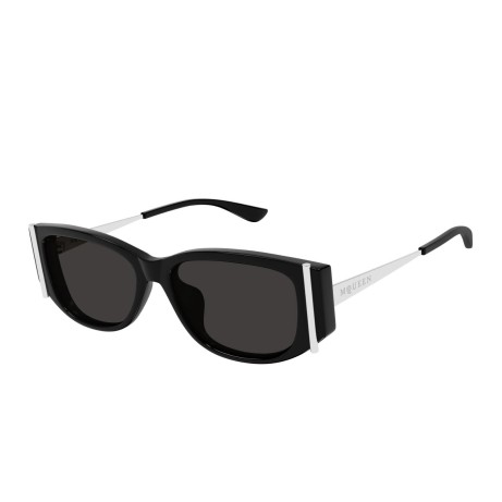 Occhiali da sole donna Luxury Alexander Mcqueen AM0494SA 001 black silver grey nuova collezione 2