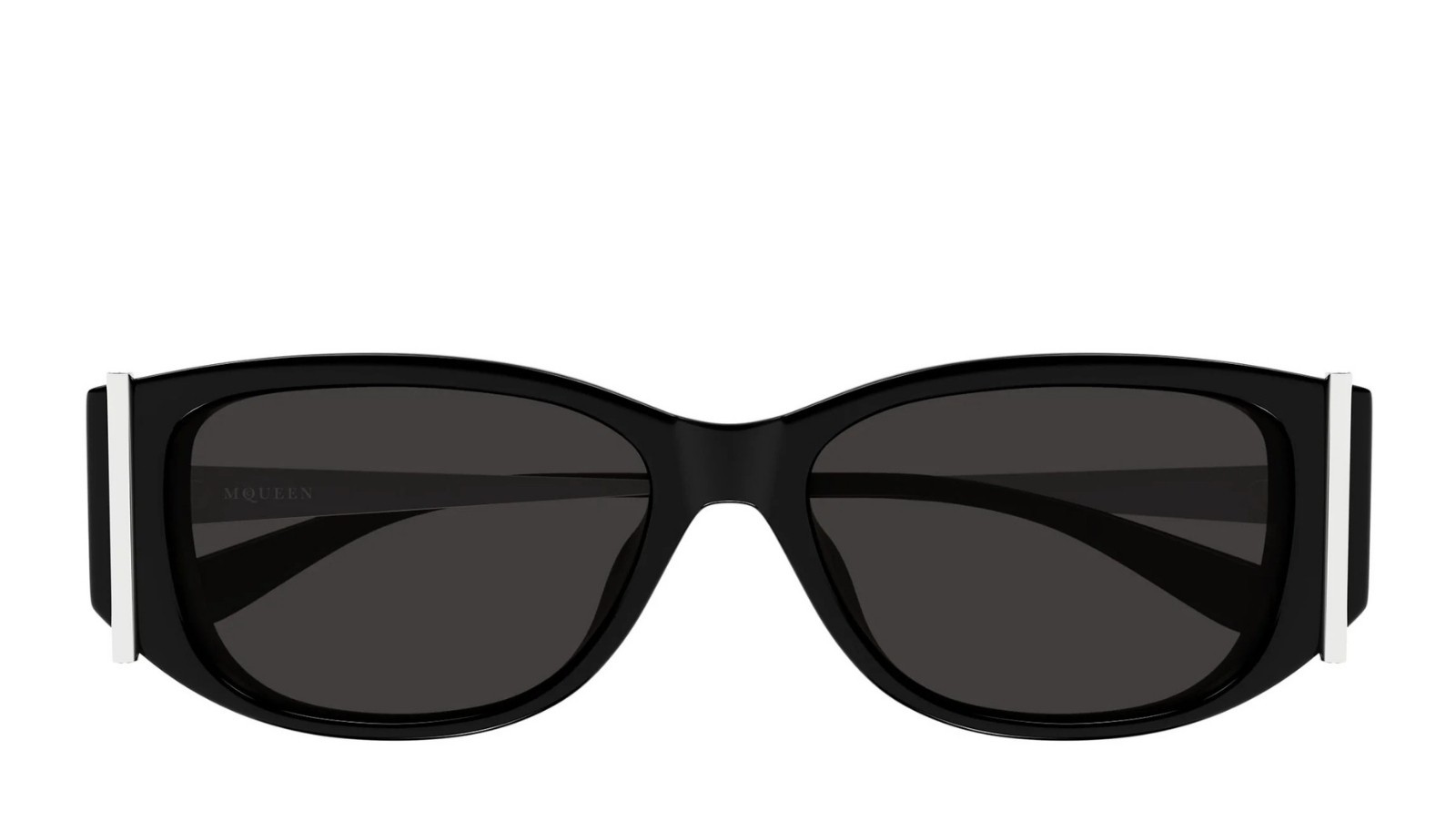 Occhiali da sole donna Luxury Alexander Mcqueen AM0494SA 001 black silver grey nuova collezione