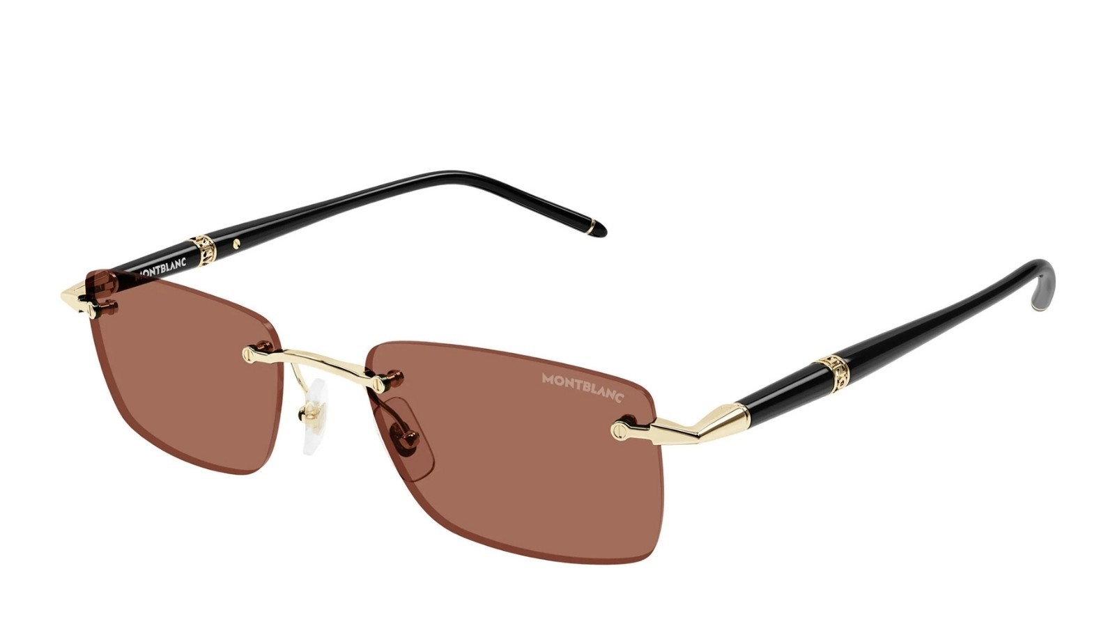 Occhiali da sole uomo Luxury Montblanc MB0344S 007 gold black orange nuova collezione