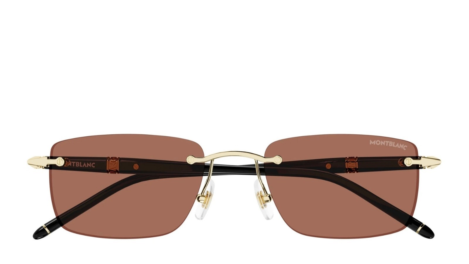 Occhiali da sole uomo Luxury Montblanc MB0344S 007 gold black orange nuova collezione