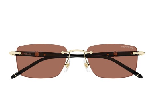 Occhiali da sole uomo Luxury Montblanc MB0344S 007 gold black orange nuova collezione