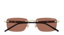 Occhiali da sole uomo Luxury Montblanc MB0344S 007 gold black orange nuova collezione