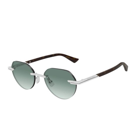 Occhiali da sole uomo Luxury Bottega Veneta BV1379S 002 silver silver green nuova collezione 2
