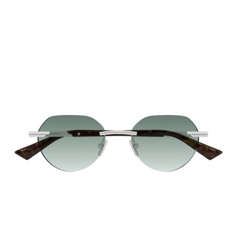 Bottega Veneta BV1379S 002 silver silver green