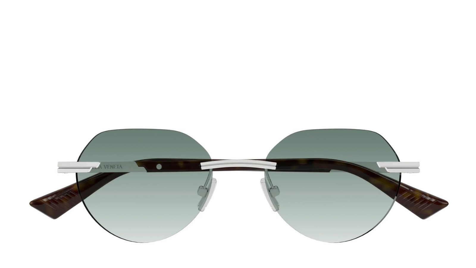 Occhiali da sole uomo Luxury Bottega Veneta BV1379S 002 silver silver green nuova collezione