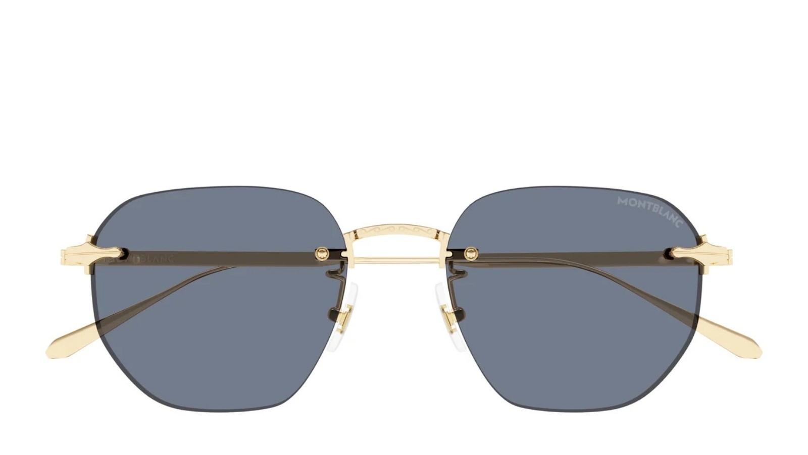 Occhiali da sole uomo Luxury Montblanc MB0405S 003 gold gold grey nuova collezione