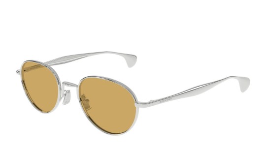 Occhiali da sole unisex Luxury Bottega Veneta BV1396S 001 silver silver brown nuova collezione