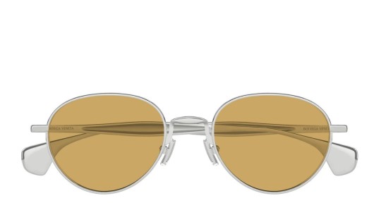 Occhiali da sole unisex Luxury Bottega Veneta BV1396S 001 silver silver brown nuova collezione