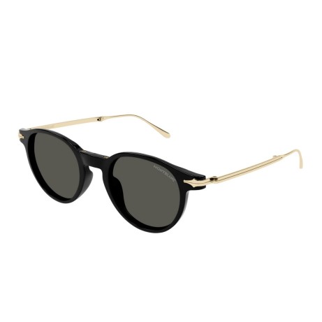 Occhiali da sole uomo Luxury Montblanc MB0407S 001 black gold grey nuova collezione 2