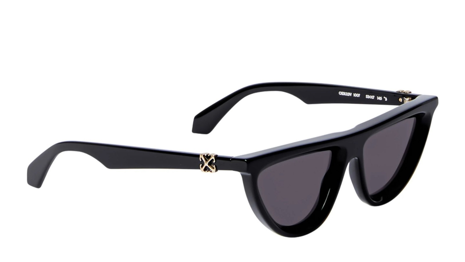 Occhiali da sole unisex Luxury Off White OERI13V JASPER SUNGLASSES 1007 black dark grey nuova collezione