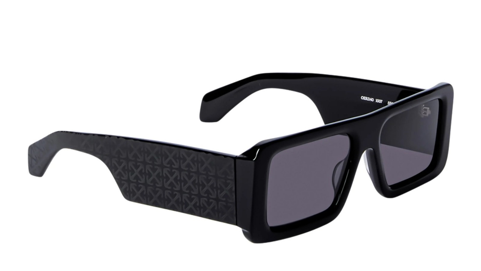 Occhiali da sole unisex Luxury Off White OERI140 TROY  SUNGLASSES 1007 black dark grey nuova collezione