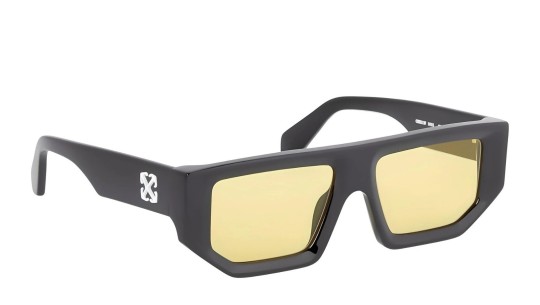 Occhiali da sole unisex Luxury Off White OERI13F VANCOUVER SUNGLASSES 1018 black yellow nuova collezione