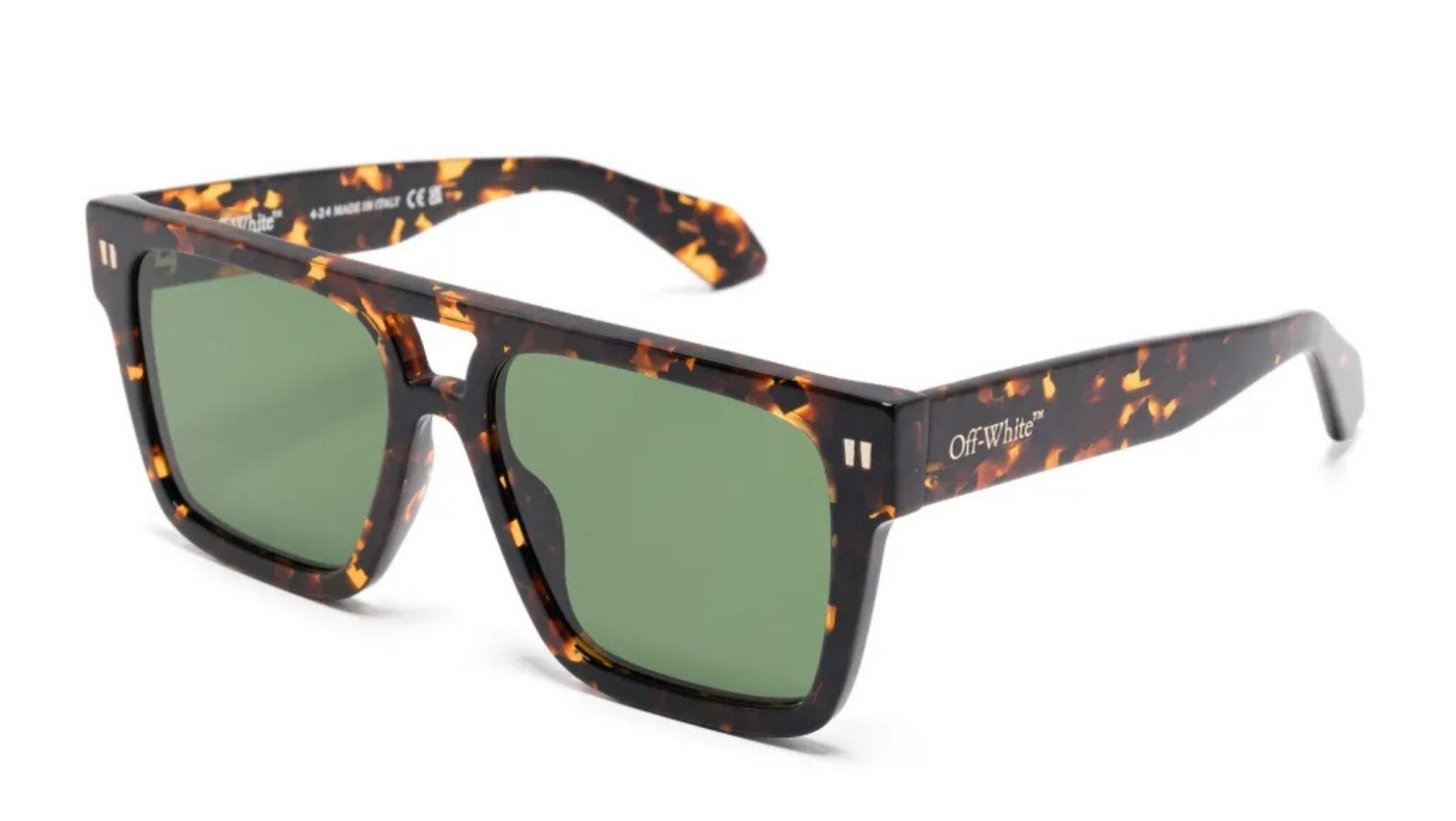 Occhiali da sole unisex Luxury Off White OERI133 SPRINGFIELD SUNGLASSES 6e55 havana   green nuova collezione