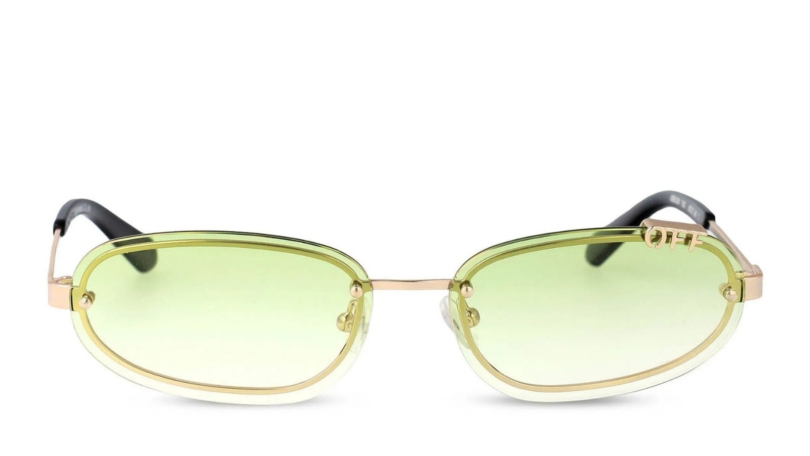 Occhiali da sole unisex Luxury Off White OERI13M MIAMI SUNGLASSES 7652 gold gradient green nuova collezione