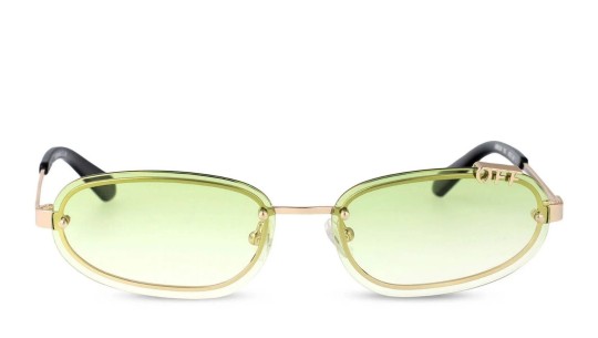 Occhiali da sole unisex Luxury Off White OERI13M MIAMI SUNGLASSES 7652 gold gradient green nuova collezione
