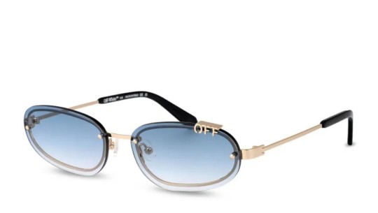 Occhiali da sole unisex Luxury Off White OERI13M MIAMI SUNGLASSES 7642 gold gradient blue nuova collezione