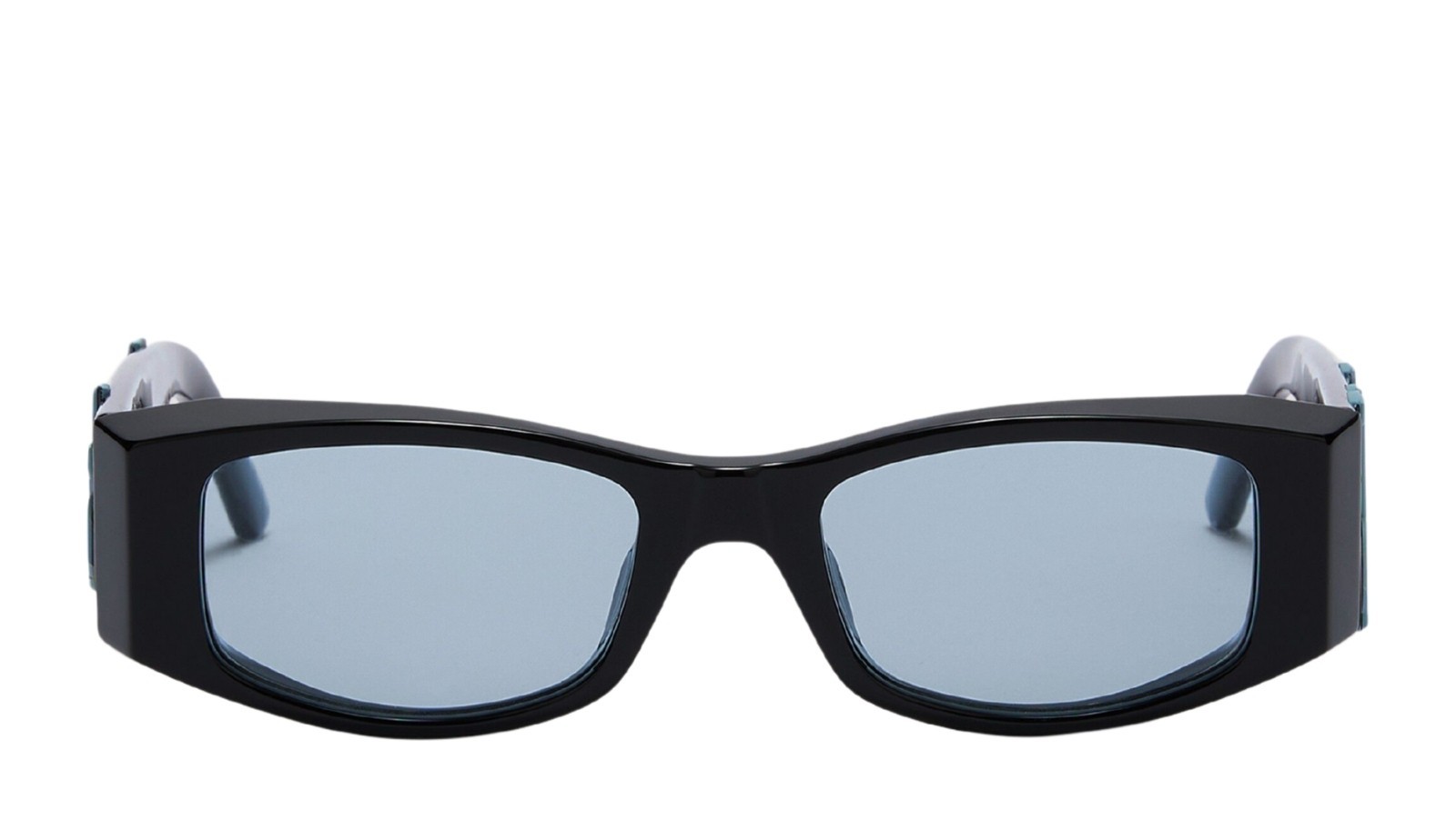 Occhiali da sole unisex Luxury Palm Angels PERI007 ANGEL SUNGLASSES 1040 black  light blue nuova collezione