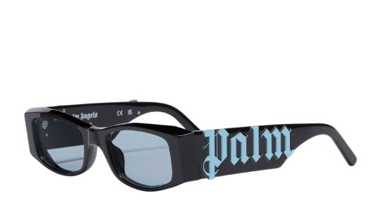 Occhiali da sole unisex Luxury Palm Angels PERI007 ANGEL SUNGLASSES 1040 black  light blue nuova collezione