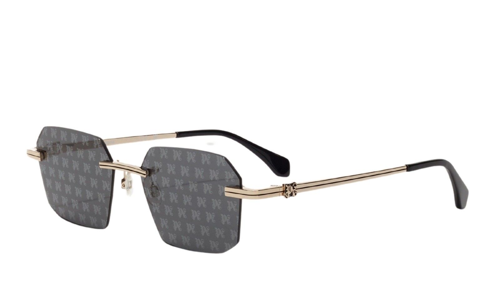 Occhiali da sole unisex Luxury Palm Angels PERI10G QUARTZ SUNGLASSES 7607 gold dark grey nuova collezione