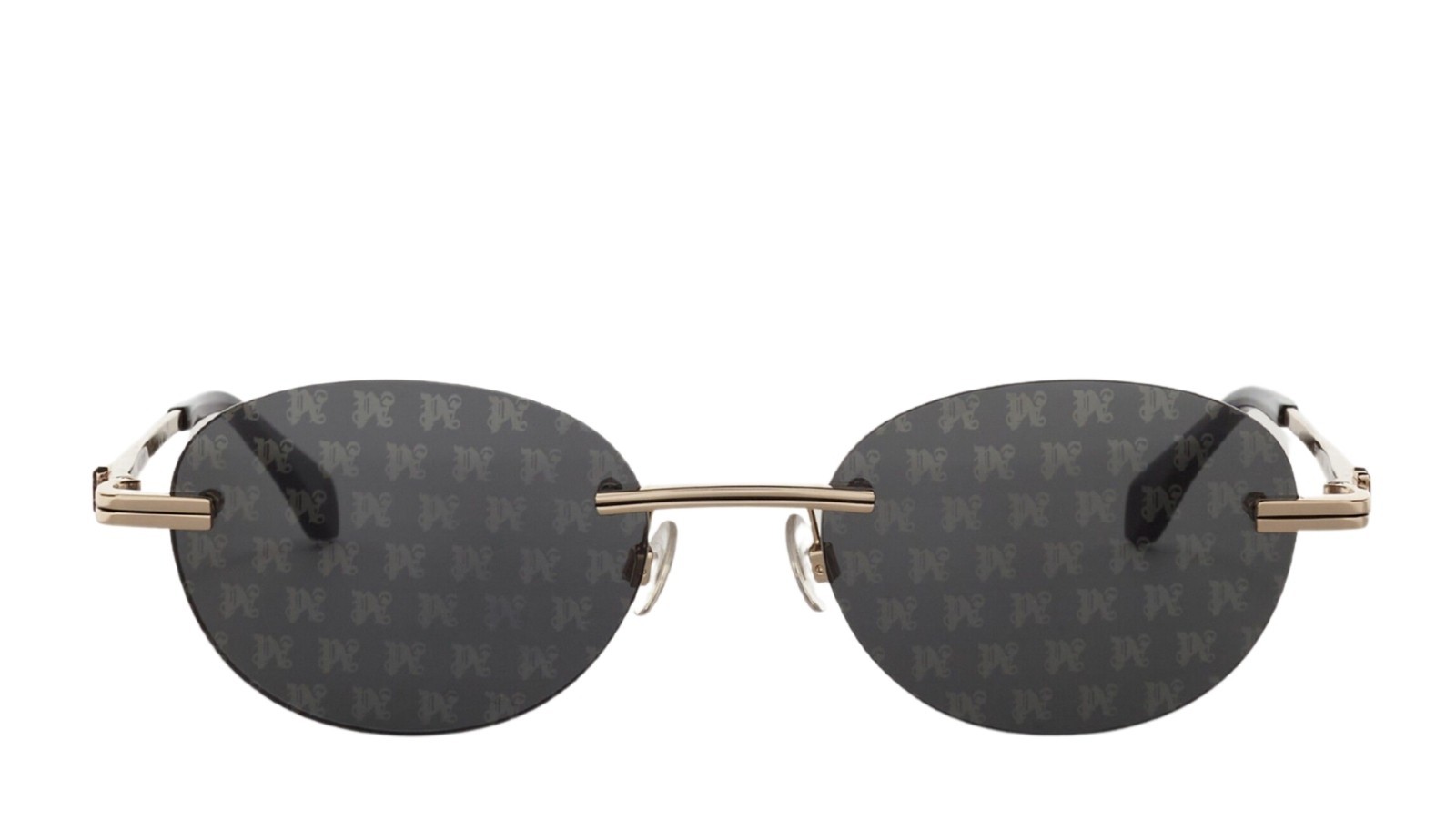 Occhiali da sole unisex Luxury Palm Angels PERI10H CRYSTAL SUNGLASSES 7607 gold dark grey nuova collezione